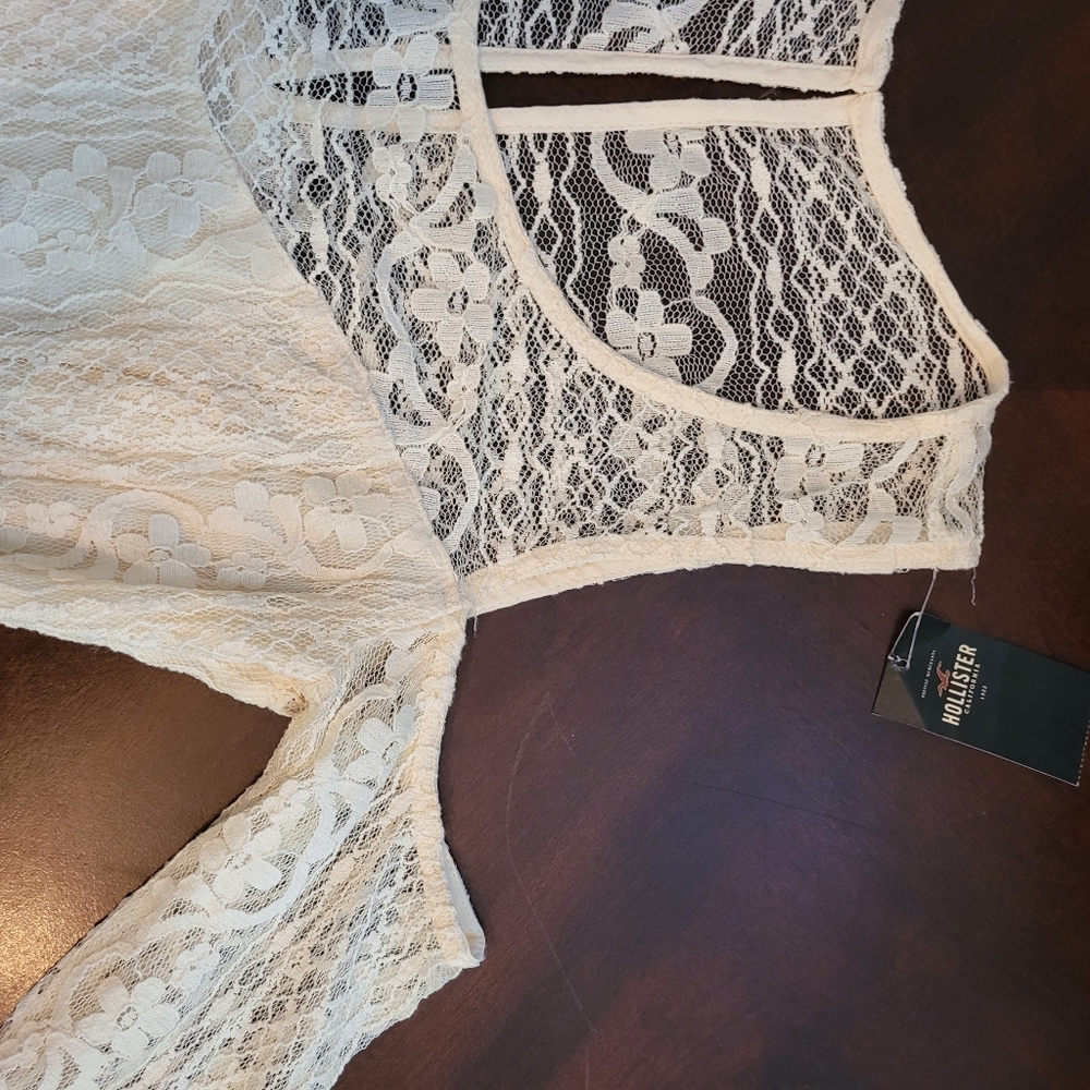 Hollister Cream Lace Overlay Dress – NWT, Size Small - Picture 7 of 7
